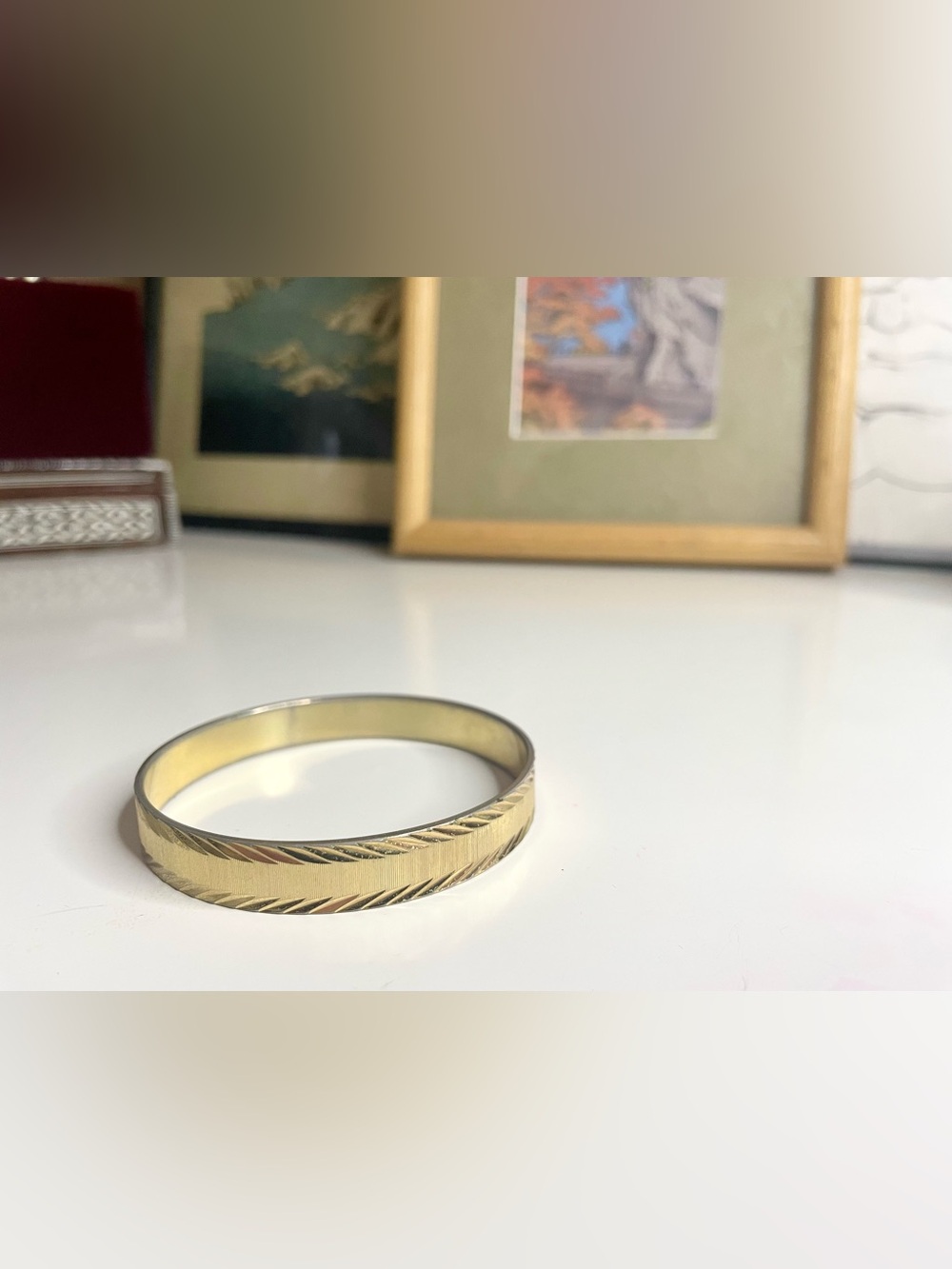 VTG Monet Gold-Tone Bangle Bracelet